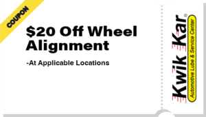 Kwik Kar Coupon $20 Off Wheel Alignment